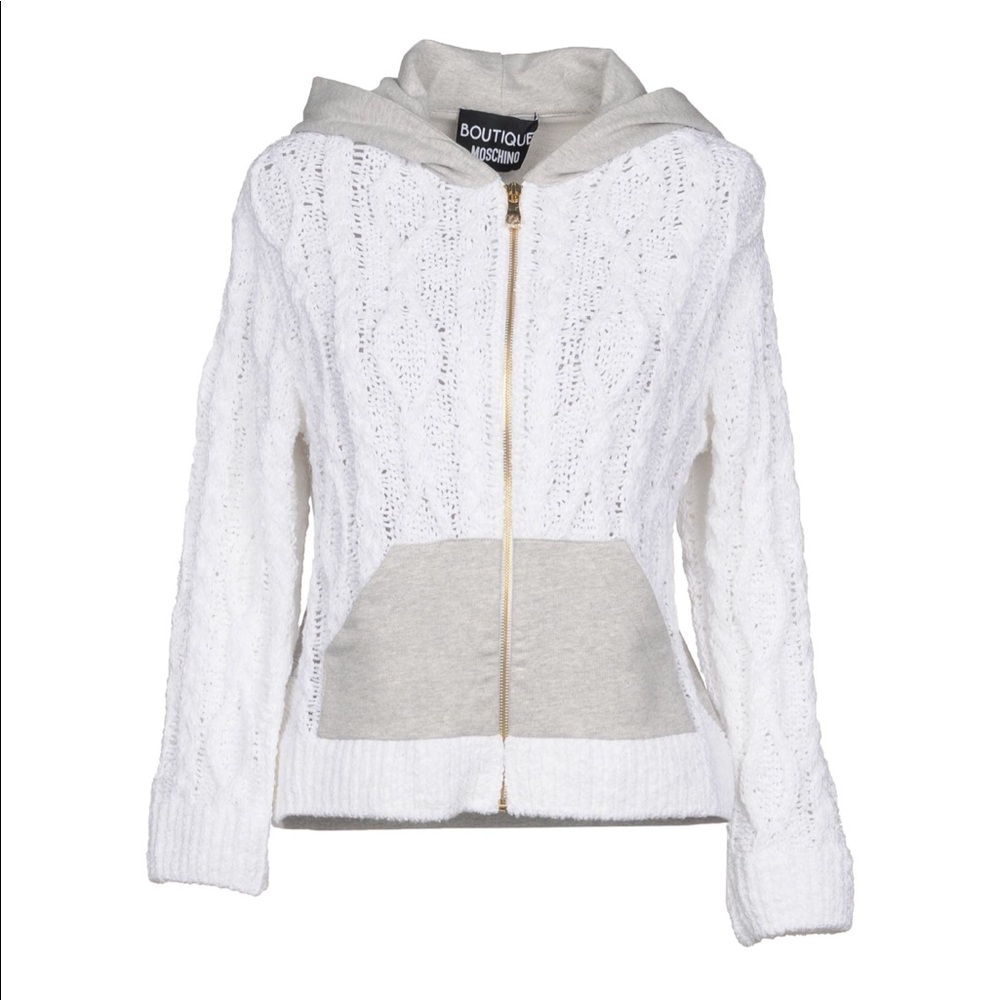 Boutique moschino zip hoodie cardigan